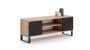 TV table Focus RTV 155x49x40 cm, natural wood / black