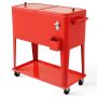 Cooling trolley, 76 l, Red, 91 × 87 × 48 cm
