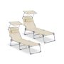 SONGMICS sun loungers, 2 pcs, Sand, 189 × 53 × 28.5 cm
