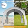 Sunshade 335x335x260 cm, white, for 6-8 people