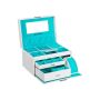 Jewelry box JBC211W, white/blue