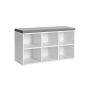 Shoe bench with 6 compartments