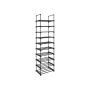 Shoe cabinet with 10 compartments, gray