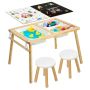 Sensoorne laud VEVOR G16SKU3, 2 taburetiga, 81,5 × 50,5 × 60 cm
