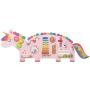 Wall activity board, 11 activities, White/pink, 155 × 49 × 1.2 cm