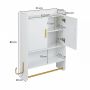 Wall-mounted bathroom cabinet, 2 doors, 55 × 80 × 20 cm