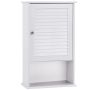 Wall-mounted bathroom cabinet, adjustable shelf, Grey/white, 42 × 70 × 17 cm