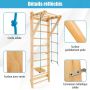 Wall-mounted gymnastic trainer, 4 play elements, 80 × 60 × 220 cm