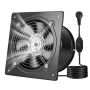 Seinale paigaldatav väljatõmbeventilaator VEVOR HDB-200C, Must, 30 × 27,5 × 19,5 cm