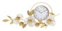 Wall clock Flow, Gold and white, 92.5 × 45.5 × 8 cm