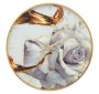 Wall clock Glass Rose, Ø 60 × 5 cm