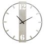 Wall clock Silvery, Black/silver, 61 × 63 × 4.5 cm