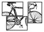 Seinapaneelide komplekt Bike, 3 tk, 40 × 60 × 1,3 cm