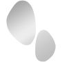 Seinapeeglite komplekt, 2 tk, Must, 70 × 46 × 2,5 cm ja 49,5 × 31 × 2,5 cm