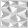 Wall panels, 50 pcs, White, 30 × 30 × 2 cm