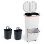 Trash bin, 3 compartments, 38 l, 43 × 74.5 × 29 cm