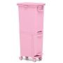Trash bin, 3 in 1, 3 compartments, Pink, 36 × 25 × 84 cm