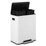 Waste sorting bin, 60 l, with pedal, 54 × 67 × 34 cm