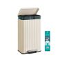 Prügikast SONGMICS, 50 l, pedaaliga, Valge, 33,6 × 62,5 × 40,3 cm