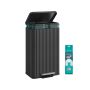 Prügikast SONGMICS, 50 l, pedaaliga, Must, 33,6 × 62,5 × 40,3 cm