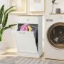 Waste cabinet, 40 l, White, 52 × 33 × 90 cm