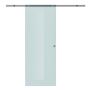 Transparent sliding door Homcom 77.5x205x0.8cm., silver color