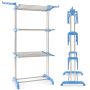Clothes drying rack, 3-layer, 4 wheels, 125.73 × 171.45 cm