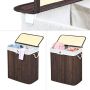Laundry basket 100 L bamboo, brown