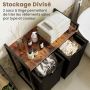 Laundry basket, 2 pull-out baskets, 73 × 72 × 33 cm