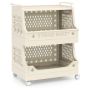 Laundry Basket, 3 Shelves, 6 Hooks, 18 × 12 × 21 inches