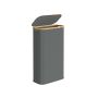 SONGMICS laundry basket, 40 l, with lid, Gray, 42 × 22.5 × 70.5 cm
