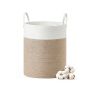 Pesukorv SONGMICS, 60 l, Valge/hall/pruun, 35 × 50 × 35 cm