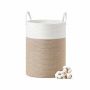 Pesukorv SONGMICS, 60 l, Valge/hall/pruun, 40 × 60 × 40 cm