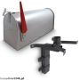 US-style mailbox with handle, silver color