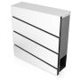 Modern mailbox with newspaper compartment, white