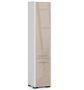 Tall bathroom cabinet NORE Fin with 2 doors, white/cream