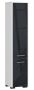 Tall bathroom cabinet NORE Fin with 2 drawers, white/dark grey
