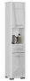 Tall bathroom cabinet NORE Fin, white/gray