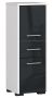 Bathroom cabinet NORE Fin, white/dark grey