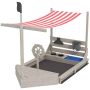Sandbox with roof 180x103x144.5cm., various colors