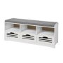 Hallway bench 105x35x43cm., white/gray