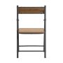 Folding chair 80x48x46cm., black/brown