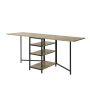 Folding dining table 180x60x77cm., brown/black