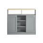 Kitchen island 110x68x97cm., gray/light brown