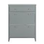 Shoe cabinet 80x25x108cm., gray/silver color