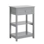 Bedside table 45x30x69cm., gray/silver color