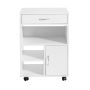 Office cabinet on wheels 50x75x40cm., white/black