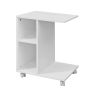 Side table 45x35x58cm., white/gray