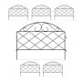 Aiapiire Relaxdays 10041697, 6 elementi, Must, 54,5 × 40 × 1 cm