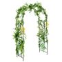 Garden arch, with lattice, Black, 120 × 56 × 220 cm